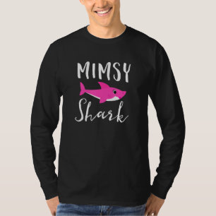 T-shirt Mimsy Shark Grandma Grandmother Pink Shark Graphic