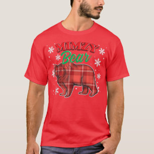T-shirt Mimzy Bear Buffalo Plaid Cadeau Correspondant Fami