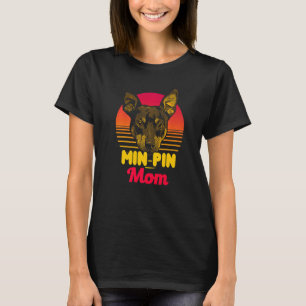 T-shirt Min Pin Maman Miniature Vintage Pinscher Chien 2