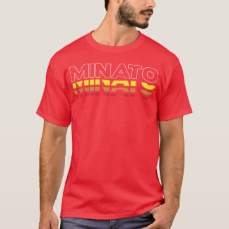 T-shirt Minato Prénom Drôle Vintage Coucher de soleil Mina