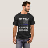 T-shirt Mince Ligne Bleue Officier de Police Oncle T Chemi (Devant entier)