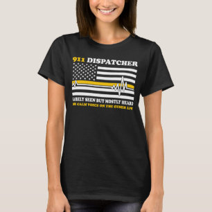 T-shirt Mince Ligne Jaune 911 Expéditeur Rarement Vu Mais 