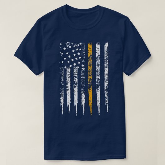 T-shirt Mince Orange Line US Drapeau Visage Masque Recherc (Design devant)