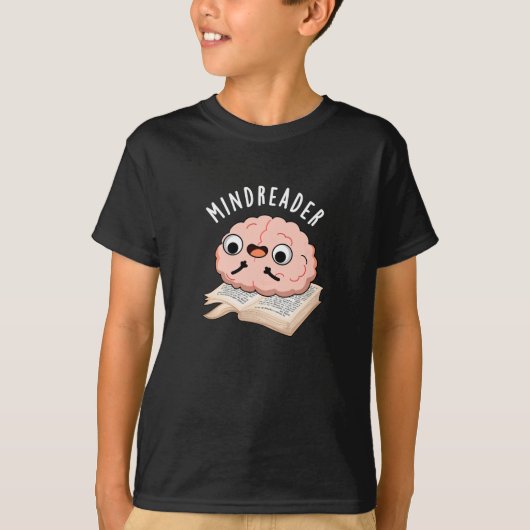 T-shirt Mince Reader Funny Brain Pun Dark BG (Devant)