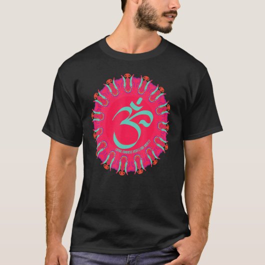 T-shirt Mindfulness Om Ohm Mandala Buddhism Yoga Meditatio (Devant)
