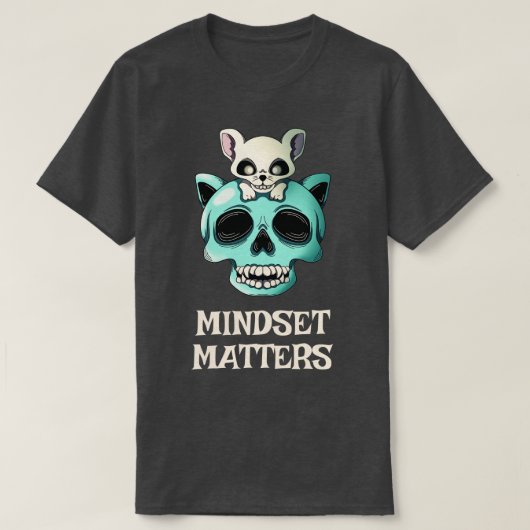 T-shirt Mindset Matters Cat Mouse Motivation (Design devant)
