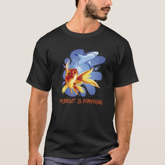 T-shirt Mindset Motivational Quote Ranchu Fancy Goldfish (Devant)