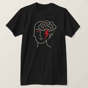 T-shirt Mindstorm Abstrait - Art de tête minimaliste