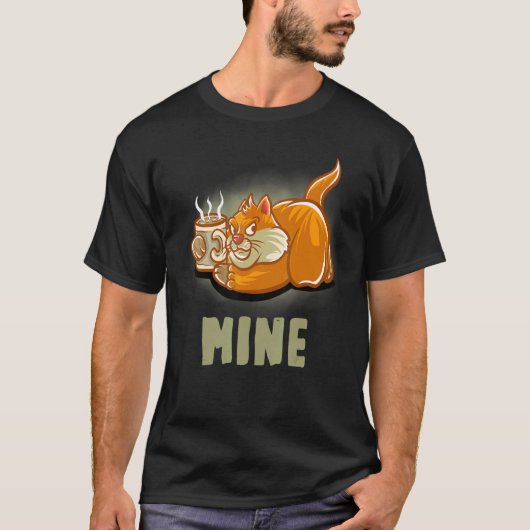 T-shirt Mine Coffee Mug Barista Cappuccino Cats Kitten Ca (Devant)