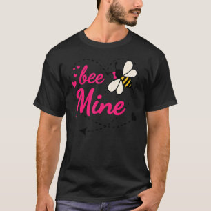 T-shirt Mine d'abeille Coeur rose et miel Abeille Valentin