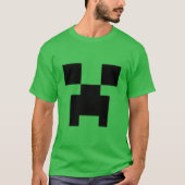 T-shirt Minecraft Creeper Pixel Visage de Monstre Vert – B (Devant)