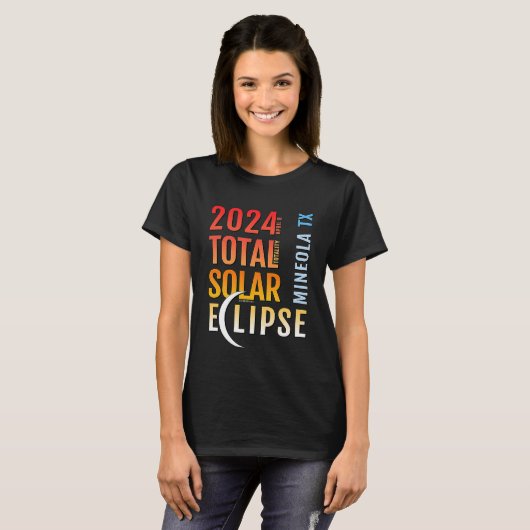 T-shirt Mineola Texas TX Total Solar Eclipse 2024 5 (Devant entier)