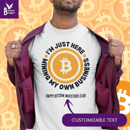 T-shirt MINER MON PROPRE ENTREPRISE AMUSANT Bitcoin