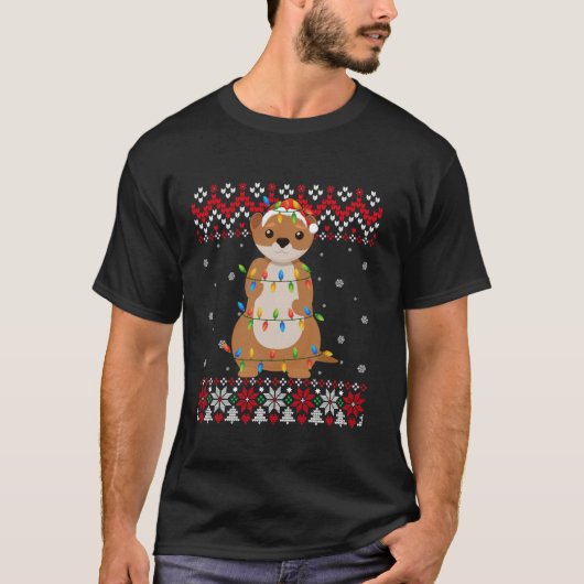 T-shirt Minet Père Noël Hommes Femmes Enfants Vilain Noël (Devant)