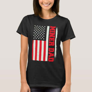 T-shirt Mineur de charbon patriotique Géologie Géologue Mi