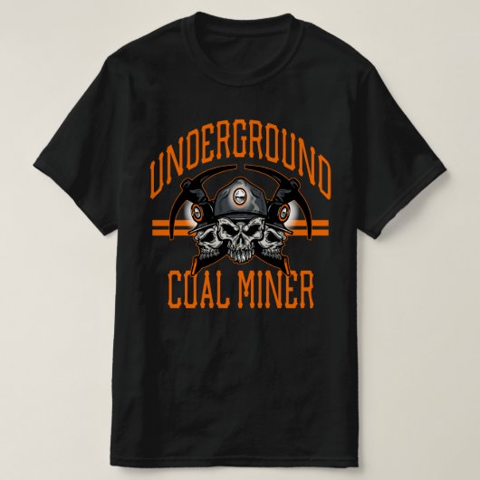 T-SHIRT MINEUR DE CHARBON SOUTERRAIN (Design devant)