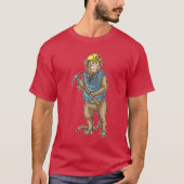 T-shirt Mineur de singe Pickaxe (Devant)