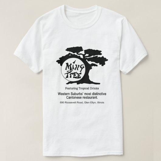 T-shirt Ming Tree Cantonese Restaurant, Glen Ellyn, IL (Design devant)