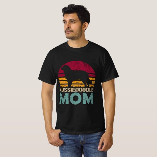 T-shirt Mini Aussie Aussie Aussiedoodle Maman grand-mère f (Devant entier)