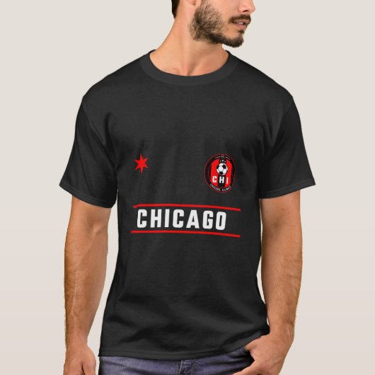 T-shirt Mini Badge de Chicago Soccer Jersey Feu Rouge Deep (Devant)