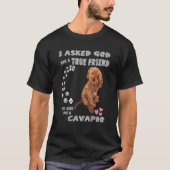 T-shirt Mini Cavapoo Dit Maman Cavadoodé Papa Imprimer Cav (Devant)