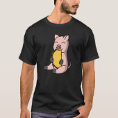 T-shirt Mini Cochon Mangeant Un Animal De Compagnie Taco (Devant)
