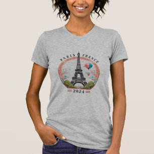T-shirt mini féminin Paris France 2024, Paris