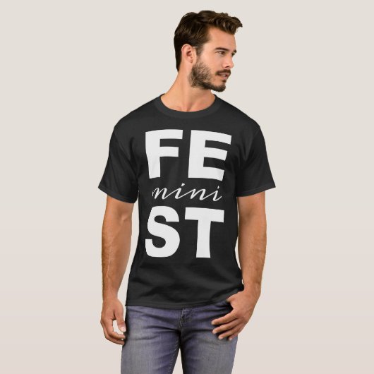 T-shirt mini féministe (Devant entier)