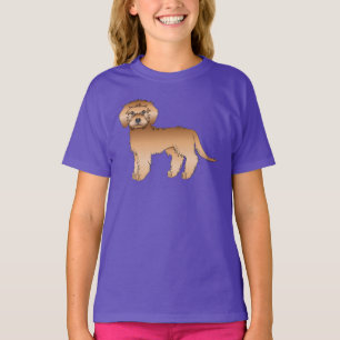 T-shirt Mini Goldendoodle abricot Chien de dessin animé mi