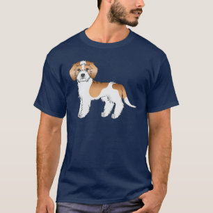 T-shirt Mini Goldendoodle couleur abricot parti-color