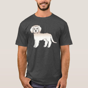 T-shirt Mini Goldendoodle crème Chien de dessin animé mign