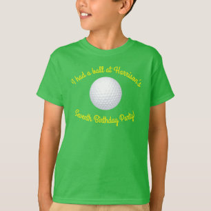T-shirt Mini Golf Balls Anniversaire Fête Enfants Sports