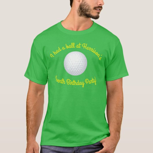 T-shirt Mini Golf Balls Anniversaire Fête Enfants Sports (Devant)