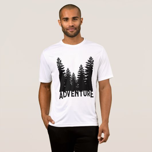 T-shirt Mini graphique noir pin blanc Aventure (Devant entier)