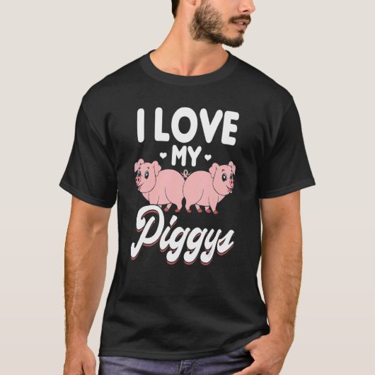 T-shirt Mini House Pig I Love My Piglet Teacup Pig Mom 1 (Devant)
