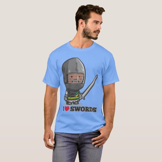 T-shirt Mini Knight I love swords friends (Devant entier)