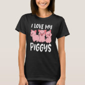 T-shirt Mini Maison Cochon J'Aime Mon Piglet Teacup Cochon (Devant)
