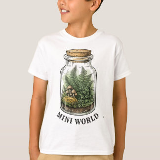 T-shirt Mini Monde Terrarium Graphique Botanique Vintage