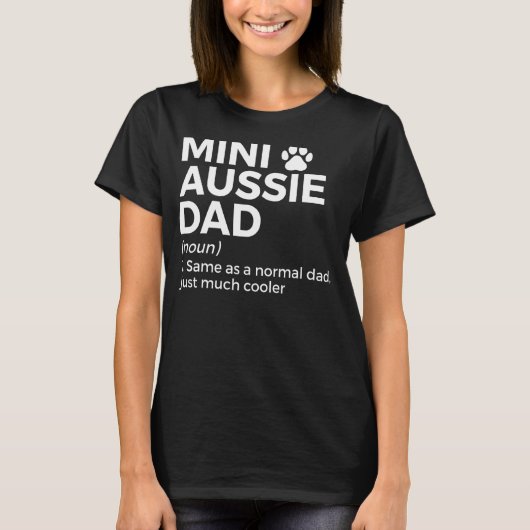 T-shirt Mini père australien définition Berger australien  (Devant)
