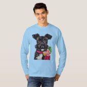 T-shirt Mini Schnauzer noir et blanc (Devant entier)