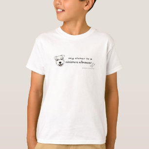 T-shirt Mini-SchnauzerSoeurBlanche