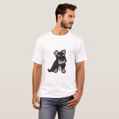 T-shirt Mini-T-shirt Pixel Schnauzer Art (Devant entier)