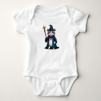 T-shirt Mini tovenaar kat met magische staf