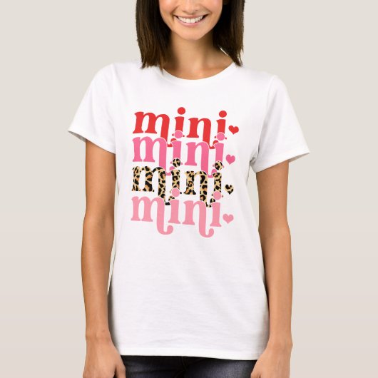 T-shirt Mini Valentines Leopard (Devant)