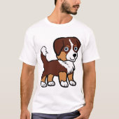 T-shirt Miniature American Shepherd Red Tri avec queue (Devant)