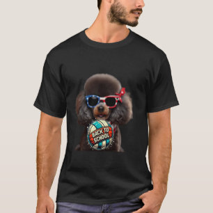 T-shirt Miniature Caniche Retour À L'école Volley-ball Enf