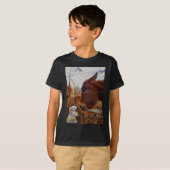 T-shirt Miniature cheval Brown et lapin de Pâques (Devant entier)