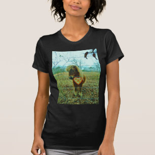 T-shirt Miniature cheval Brown Valentine Heart