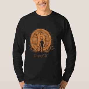 T-shirt Miniature Miniature Minière Bitcoin Miniature Cryp