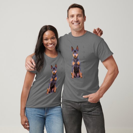 T-shirt Miniature Pinscher Chien Maman Papa T Love Puppy P (Unisexe)